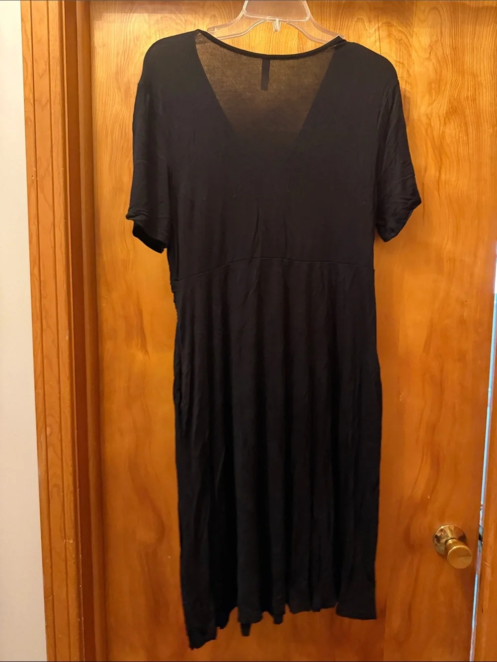 Women's Black Wrap-Style Dress
